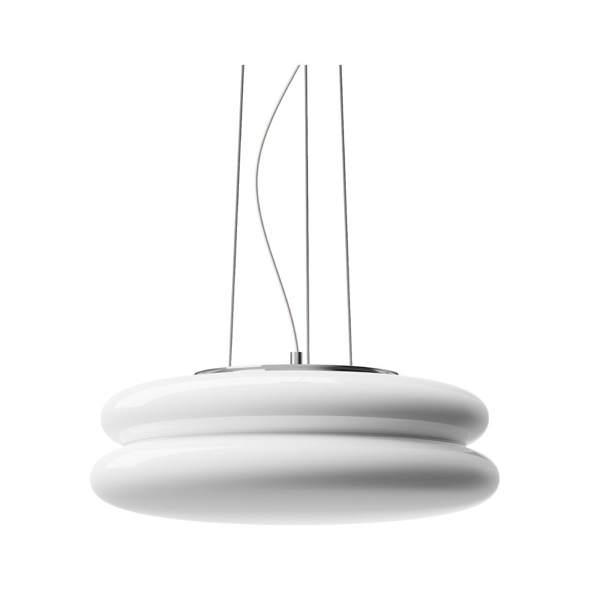 SNOWMAN40 Pendant — Chrome / White
